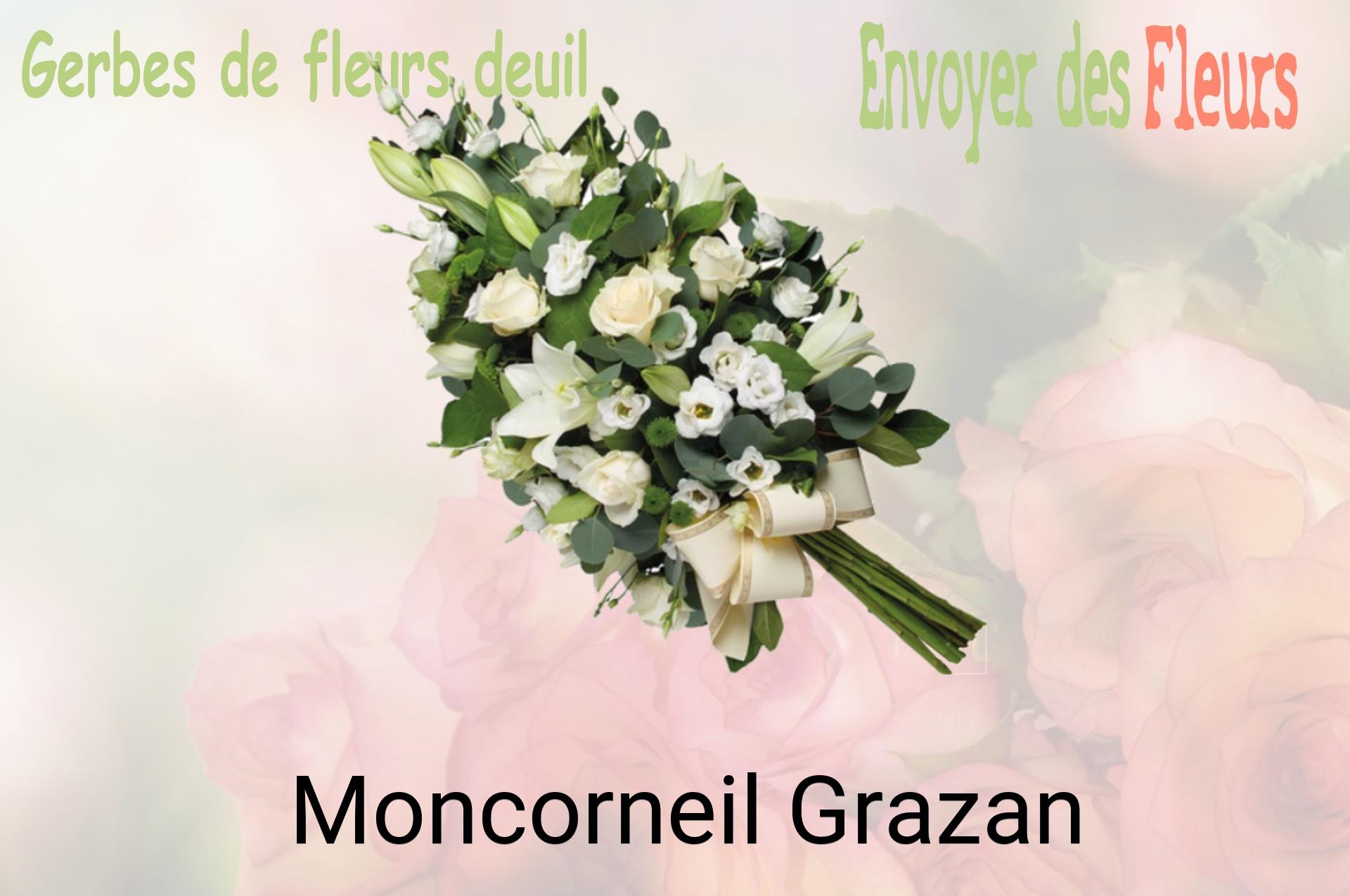 Gerbe de fleurs de deuil livrée à Moncorneil-Grazan